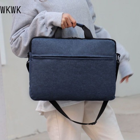 WKWK .인치 노트북 가방, 블루(숄더 스트랩 포함), 10.2