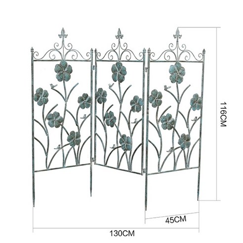 장미아치 화단 울타리 넝쿨지지대 오벨리스크 덩쿨 마당 전원주택 철재 가드닝, 폴딩 레트로 그린