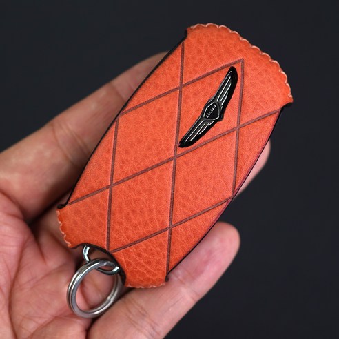 페레노 제네시스 호환 키케이스 스마트 키 가죽케이스 PG04 GV60 GV70 GV80 GV90 G70 G80 G90 쿠페 신형, 미네르바복스 핑크