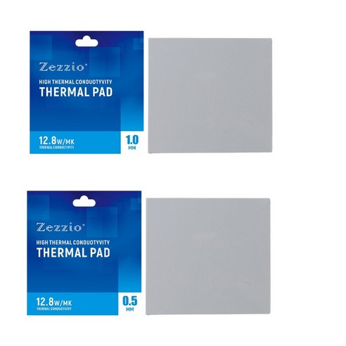 GPU CPU 용 2Pcs 실리콘 열 패드 120x120mm 내열성, 파란색
