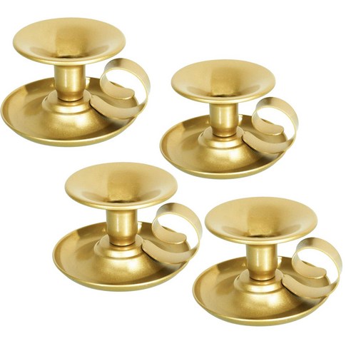 Retemporel 4 pcs 테이퍼 캔들 홀더 촛대 할로윈 크리스마스 식당 장식 골드에 대 한 촛불 스탠드, 금