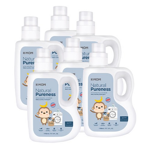 케이맘 퓨아니스 중성 세탁세제, 1700ml, 6개