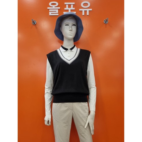 김영주스포츠 럭스골프 여성용 라운드 방풍 니트 바람막이 LB1W805W 21-119 여성골프니트 9 올포유 깔끔한 디자인 편하기까지! 여성 배색 V넥 골프 니트 베스트 WSM8247199