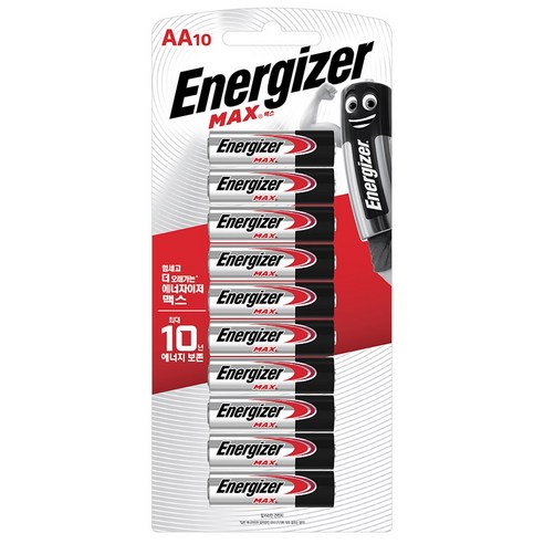 에너자이저 알카라인 맥스 AA 건전지 LR06, 10개입, 1개