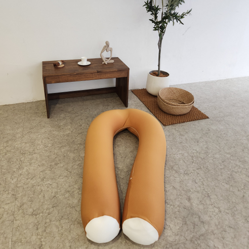 생활특권 U자 바디필로우 대형 U자형, 옐로우