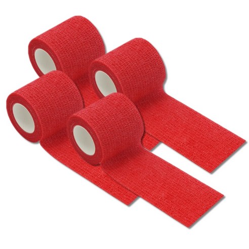 하루연구소 볼링 엄지 테이프 중약지 테이핑 훅그립 5cm x 4.5M, 레드-4개