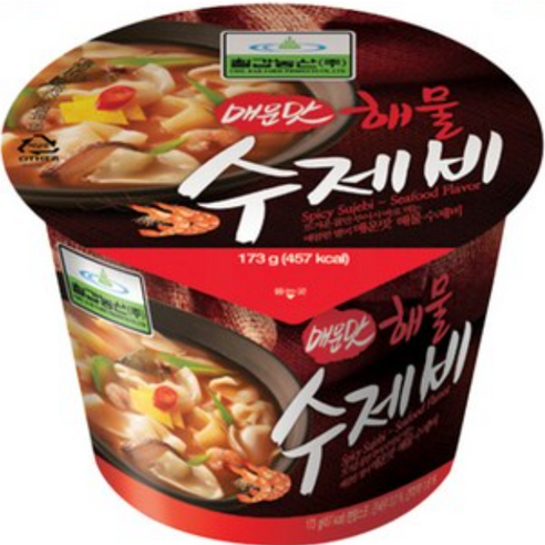 칠갑농산 해물수제비 매운맛, 173g, 8개 칼수제비 Best Top5