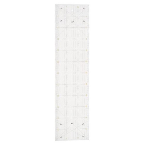 플라스틱 퀼트 드로잉 템플릿 패치 워크 측정 재봉 눈금자 60x15cm, 명확한
