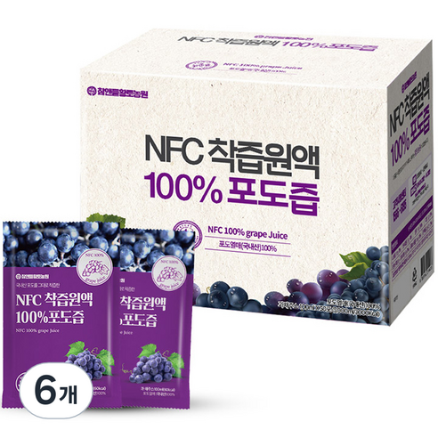 참앤들황토농원 국내산 NFC 착즙원액 포도즙, 100ml, 300개