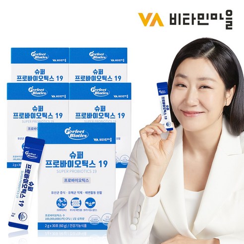 퍼펙트바이오틱스 슈퍼 프로바이오틱스19 생유산균, 60g, 5개