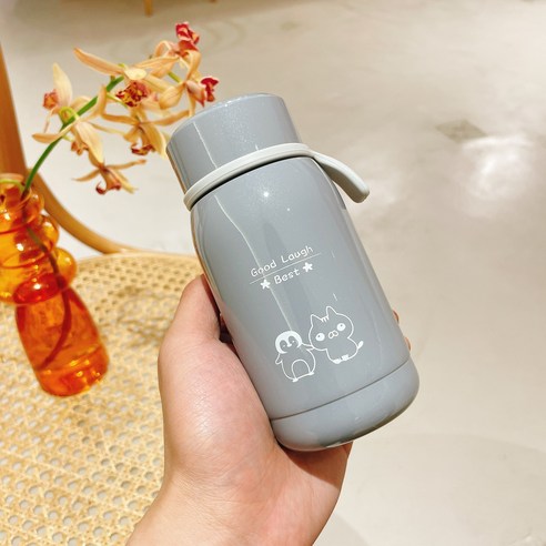 세련되고 만화 작으며 진공 보온컵, 300ml, Hs-0222 딥 그레이