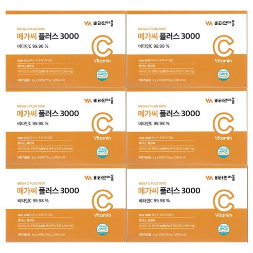 비타민마을 메가씨 플러스 3000 90p, 270g, 6개
