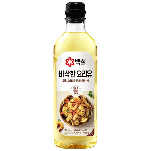 백설 바삭한 요리유 900ml 3개팩 동원건강요리유 백설 바삭한 요리유 900ml 3개팩 동원건강요리유