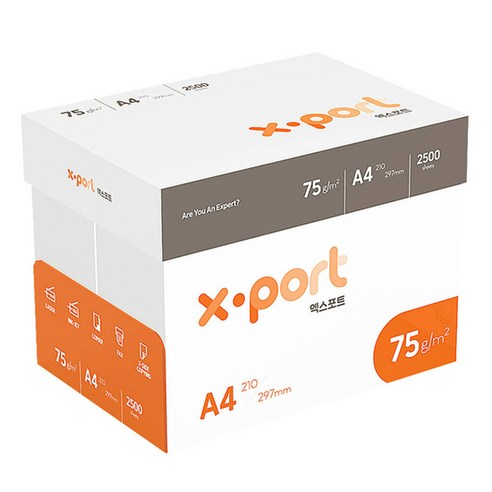 엑스포트 A4용지 75g 1박스(2500매) Xport, A4, 2500매