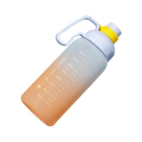 1800ML 대용량 휴대용 동기 부여 물병 체육관 스포츠 휘트니스 러닝 라이딩을위한 일일 수화 주전자, A, 31x10cm, PC 플라스틱
