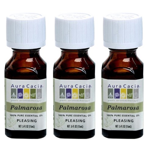 아우라카시아 퓨어 에센셜 오일 플리징 팔마로사, 15ml, 3개