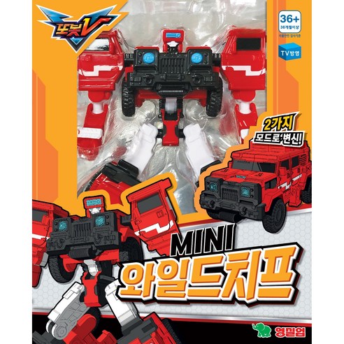 또봇 V 미니 와일드치프 로봇장난감, 혼합색상, 1개