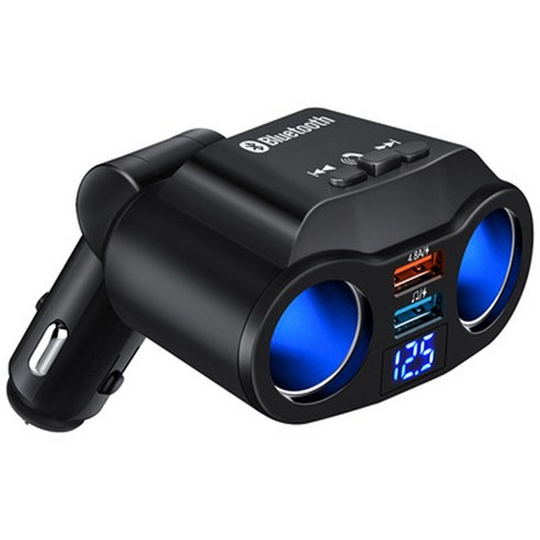 USB4.8A 회전 디지털 디스플레이 자동차 블루투스 FM 수신기, 4.8A 블루투스 베어 메탈
