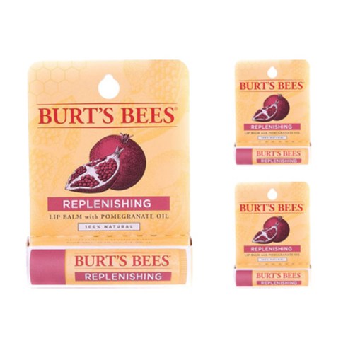 버츠비 내추럴 립밤, Pomegranate Oil Blister Pack, 3개