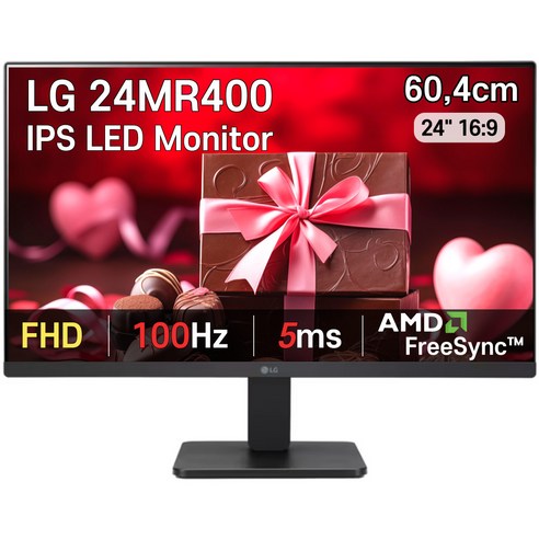 LG전자 LED IPS 24인치 FHD 슬림베젤 시력보호기능 사무용 가정용 가성비 24MR400 (재고보유), LG 24MR400