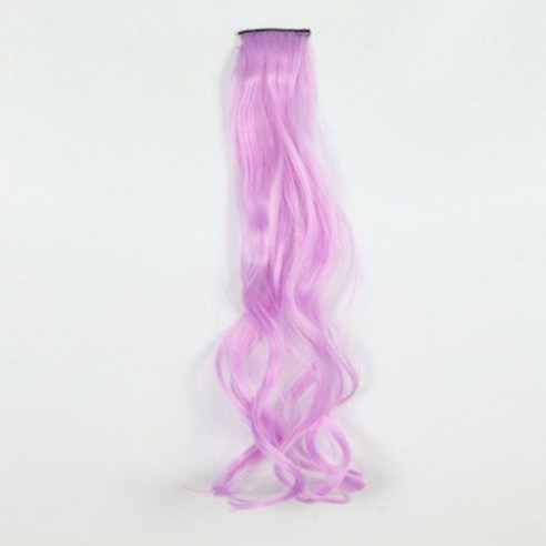 일월전빵 4개세트 웨이브 컬러 브릿지 헤어피스 붙임머리 포인트 가발 60cm B-W002, 퍼플
