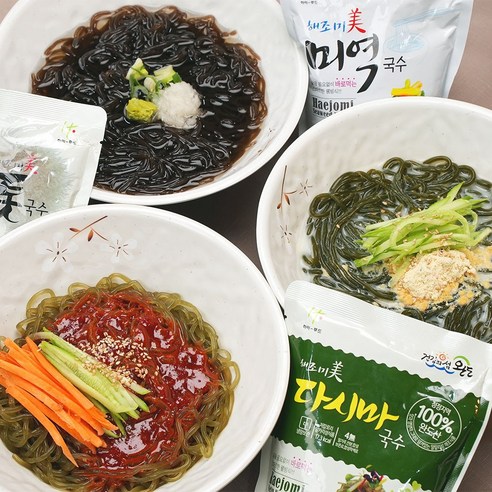 바로먹는 해초국수 해조미 미역 국수 다시마 국수 톳 국수 호박 국수 5개