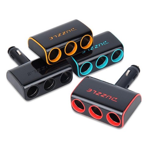 메이튼 차량용 200W 인버터 시거잭 초고속 변환기 12V, 1개 시거잭확장 15 차량 전기제품 멀티소켓 출장 장거리 차박 자동차 하이패스시거잭 확장잭, 3구소켓 색상랜덤, 1개