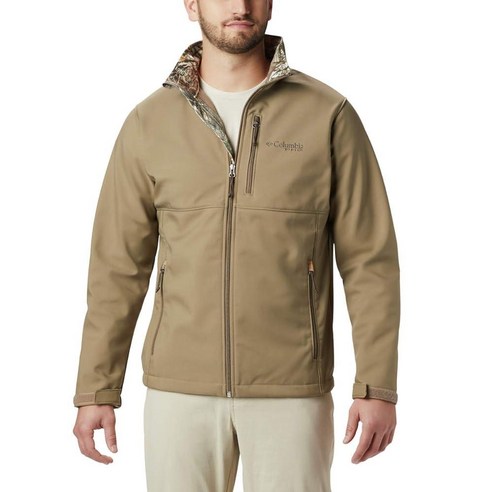 Columbia 남성용 PHG Ascender 소프트쉘 재킷 리얼트리 엣지 스몰 Realtree Edge