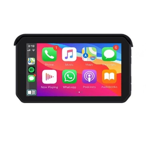 GreenYi 고급형 5인치 오토바이 카플레이 올인원 안드로이드오토 네비게이션 IPX7방수 한국어 WiFi 블루투스 2채널 블랙박스, 카플레이 기본패키지