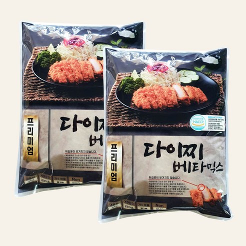 다이찌 프리미엄 베타믹스 5kg - 돈까스 튀김가루 튀김옷 대용량 밧타믹스, 5kg, 2개