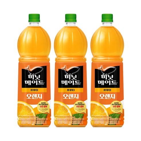 미닛메이드 푸르티 오렌지 1.5L 5개, 1.5L, 5개