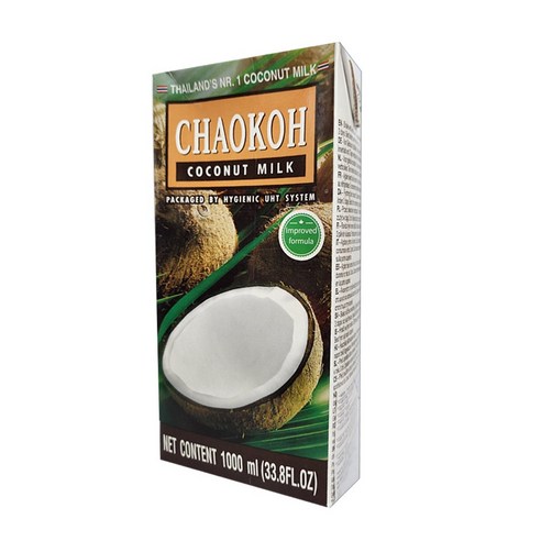 [태국] CHAOKOH 코코넛 밀크 / COCONUT MILK 커리 파스타 베이킹 커피 차오코 할랄 HALAL, 1000ml, 1개