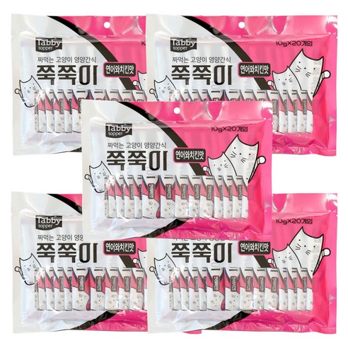 테비 쭉쭉이 연어와치킨맛 10g x 20p x 5개 묶음