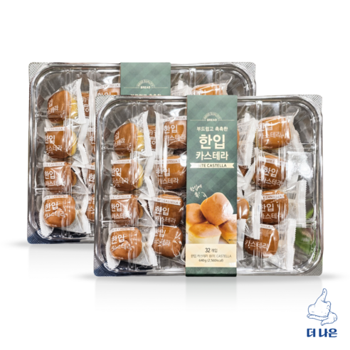 TD 부드럽고 촉촉한 한입 카스테라 640g, 20g, 64개