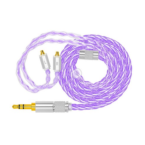 은도금 MMCX 2PIN 0.78mm 커스텀 이어폰 케이블, MMCX 0.78mm 퍼플