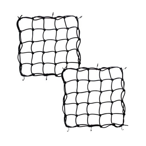 위브온 바이크 오토바이 그물망 대형 40x40cm 2셋트 자전거 그물망 밧줄 고무바 로프, 블랙, 2개, 바이크 그물망40x40