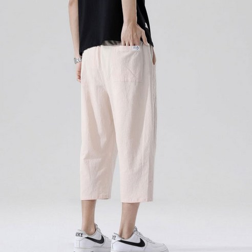 남성 린넨 7부 밴딩 반바지: 시원하고 편안한 여름철 필수품