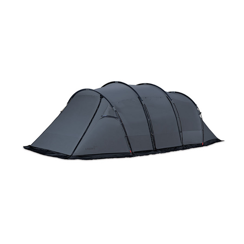 강한 내구성과 풀루프 디자인을 갖춘 차콜 4인용 터널형 거실형 텐트