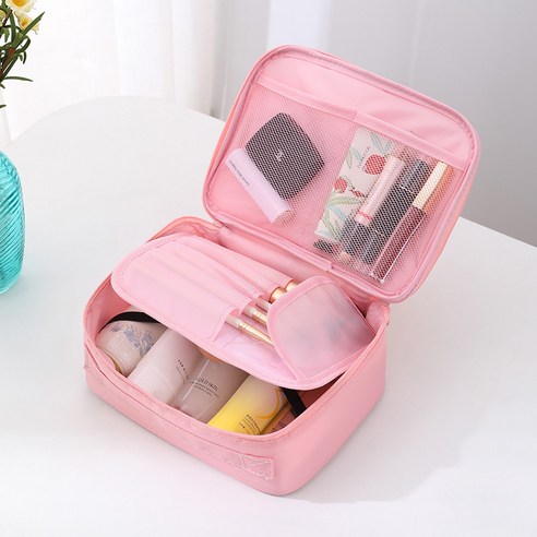 DFMEI 여성 화장품 가방 새로운 고급 휴대용 대용량 휴대용 여행 화장품 저장 가방