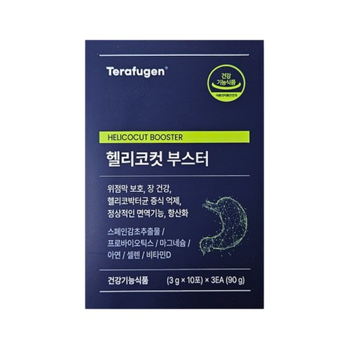 테라퓨젠 헬리코컷 부스터 3g X 30포 1박스 장 건강 면역 항산화 건강기능식품