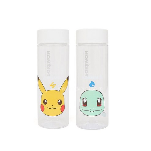 포켓몬 클리어보틀 물통 2개세트 500ml 물병, 피카츄+꼬부기