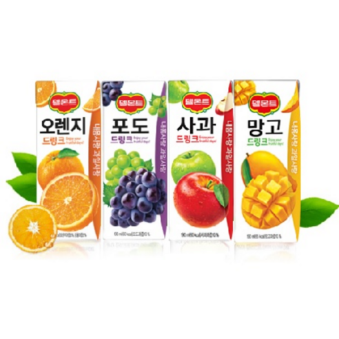 델몬트 사과 드링크팩, 32개, 190ml