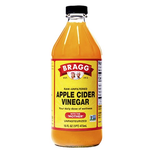 브래그 로우 - 언필터드 애플 사이다 비니거, 473ml, 1개