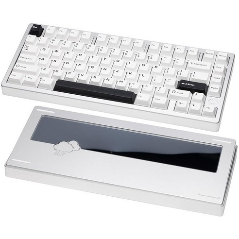 정품보장 KEEBMONKEY WOBKEY Rainy 75 알루미늄 HMX/JWK 스위치 기계식 키보드 우수한 음향 유선 BT 2.4G 무선 연결 RGB/PP/미러 유리/3, Lite - Silver