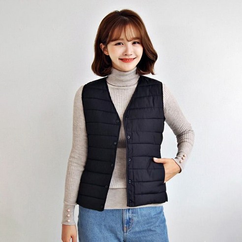 경량패딩조끼여성 추천 [비욘 남녀 브이넥 패딩조끼 /빅사이즈] 상품평 가격 비교