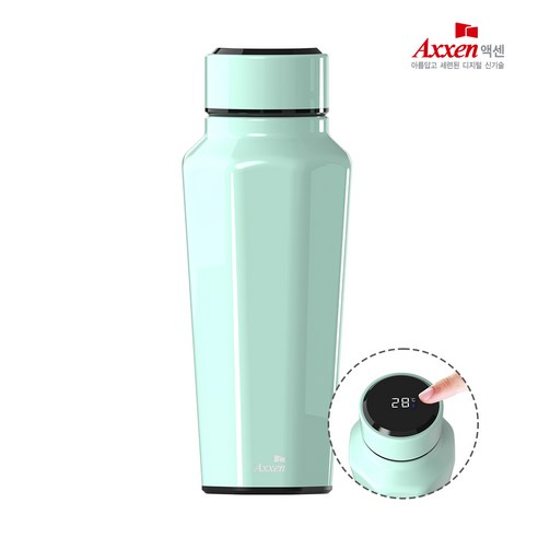 액센 옥타곤 대용량 온도표시 텀블러 SK200, 민트, 740ml