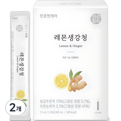 하루활력 레몬생강청, 300ml, 2개