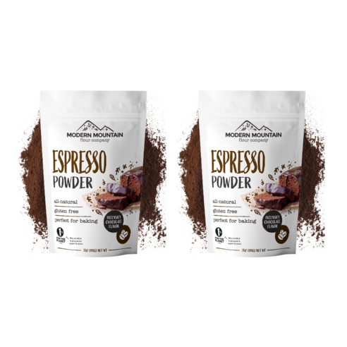 [해외]MODERN MOUNTAIN Espresso Powder for Baking Rich Chocolate Flavor 에스프레소 파우더 홈 베이킹용 리치 초콜릿 맛, 2팩, 198g