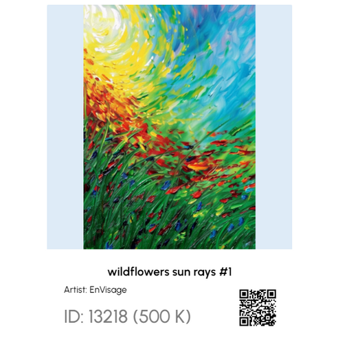 ENVISAGER 미술작품 도파민디톡스 약동-야생화햇살 wildflowers sun rays #1, 종이 (B0) 103x145.6 (cm), 13226