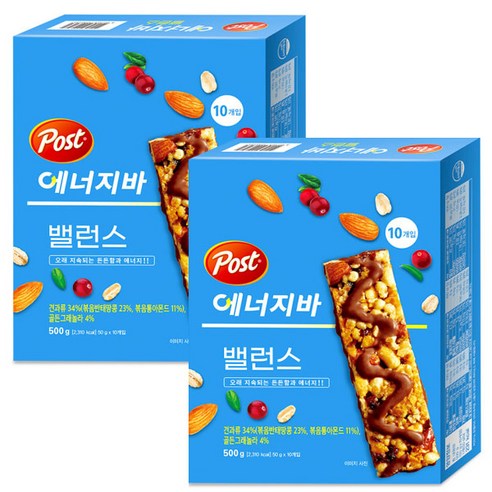 포스트 에너지바 밸런스 500g x 2개